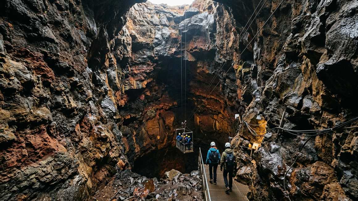 Descending Into Thrihnukagigur Volcano