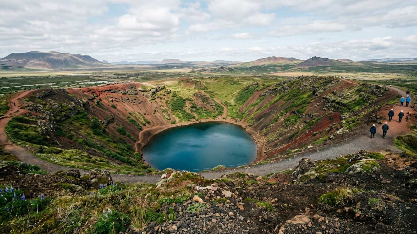 Visiting Kerið Crater Lake on Iceland's Golden Circle