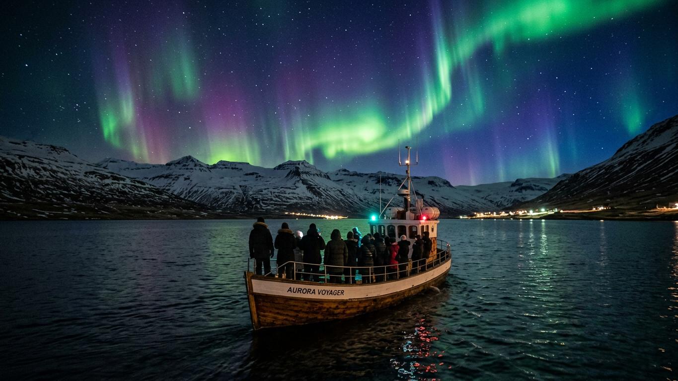 Seeing the Northern Lights by Boat from Reykjavík