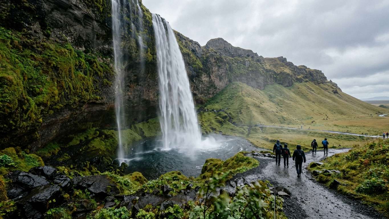 Walking Behind Seljalandsfoss: Iceland's 60-Metre Cascade