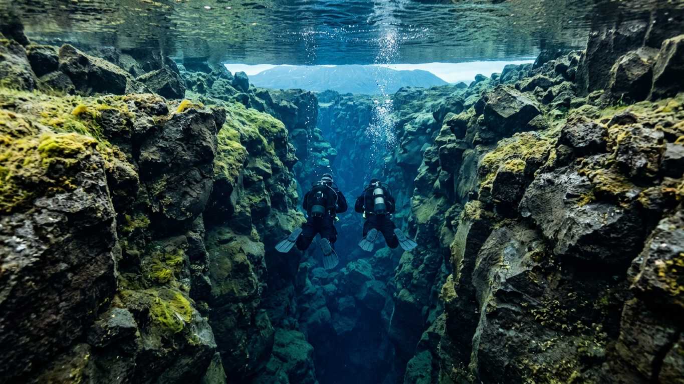 Diving Between Continents at Silfra Fissure