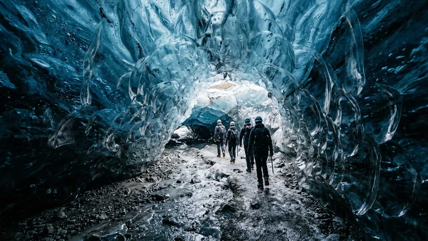 Natural Ice Caves Inside Vatnajökull Glacier